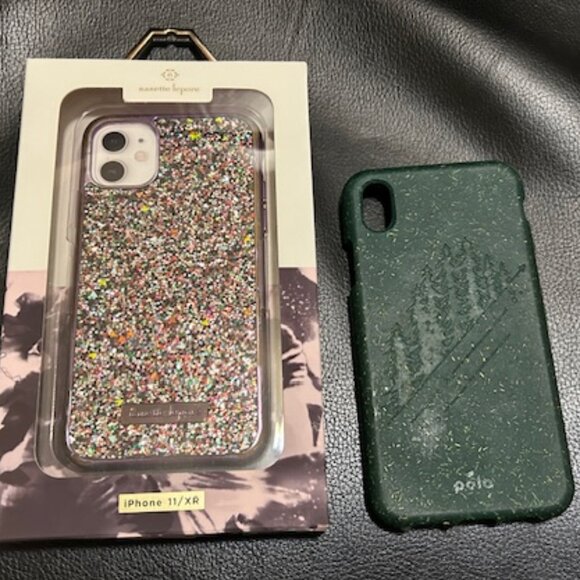 Pela GREEN SUMMIT iPhone XR Case and Nanette Lepore iPhone XR Glitter Case - Picture 1 of 11